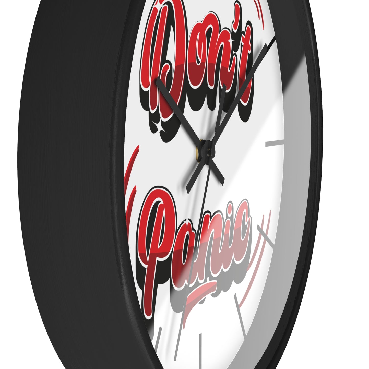 Don't Panic Wall Clock - Because time is on your side!