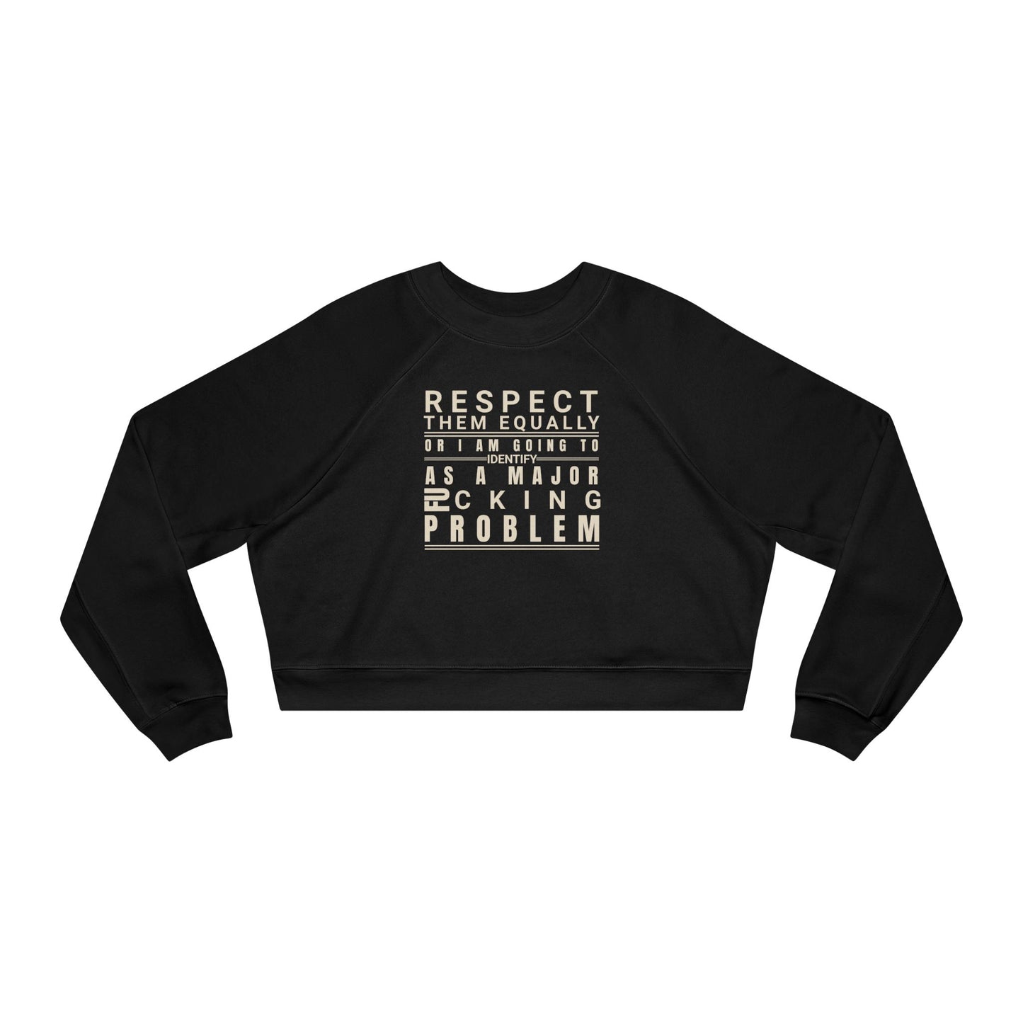 Respect Them Boxy Crop Crewneck Pullover Sweatshirt - 4 Colors