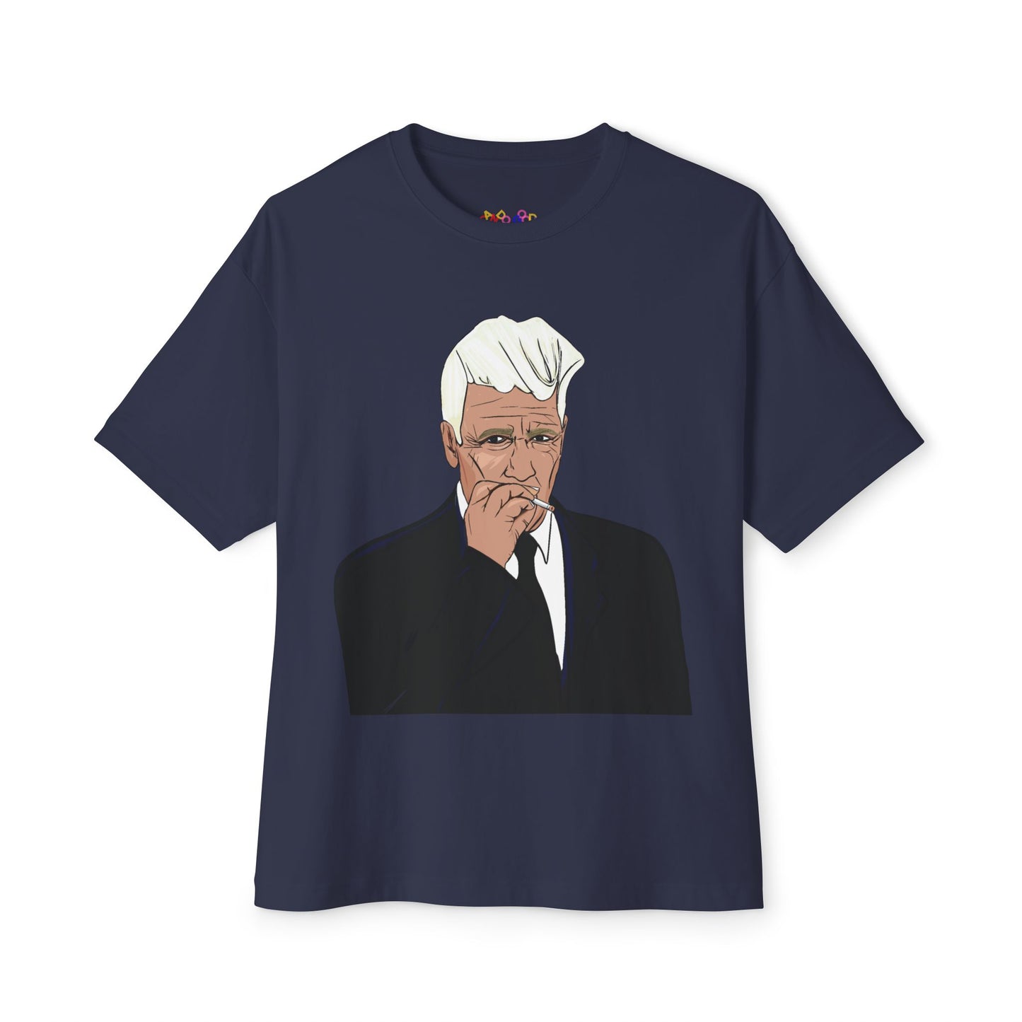 A portrait of David Lynch - Premium Unisex Oversized Boxy Tee