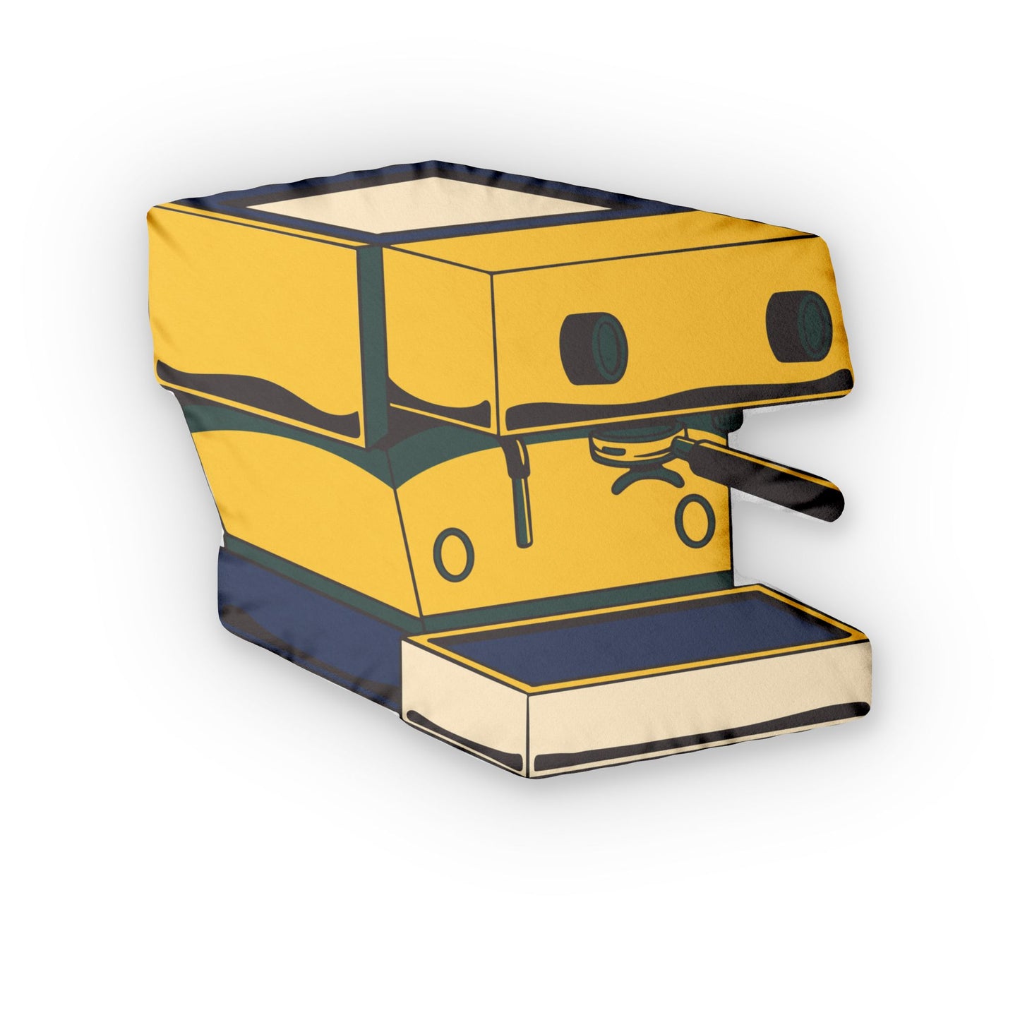 CanDo Espresso Machine Shaped Decorative Pillow - Mustard Gold - 4 Sizes Available