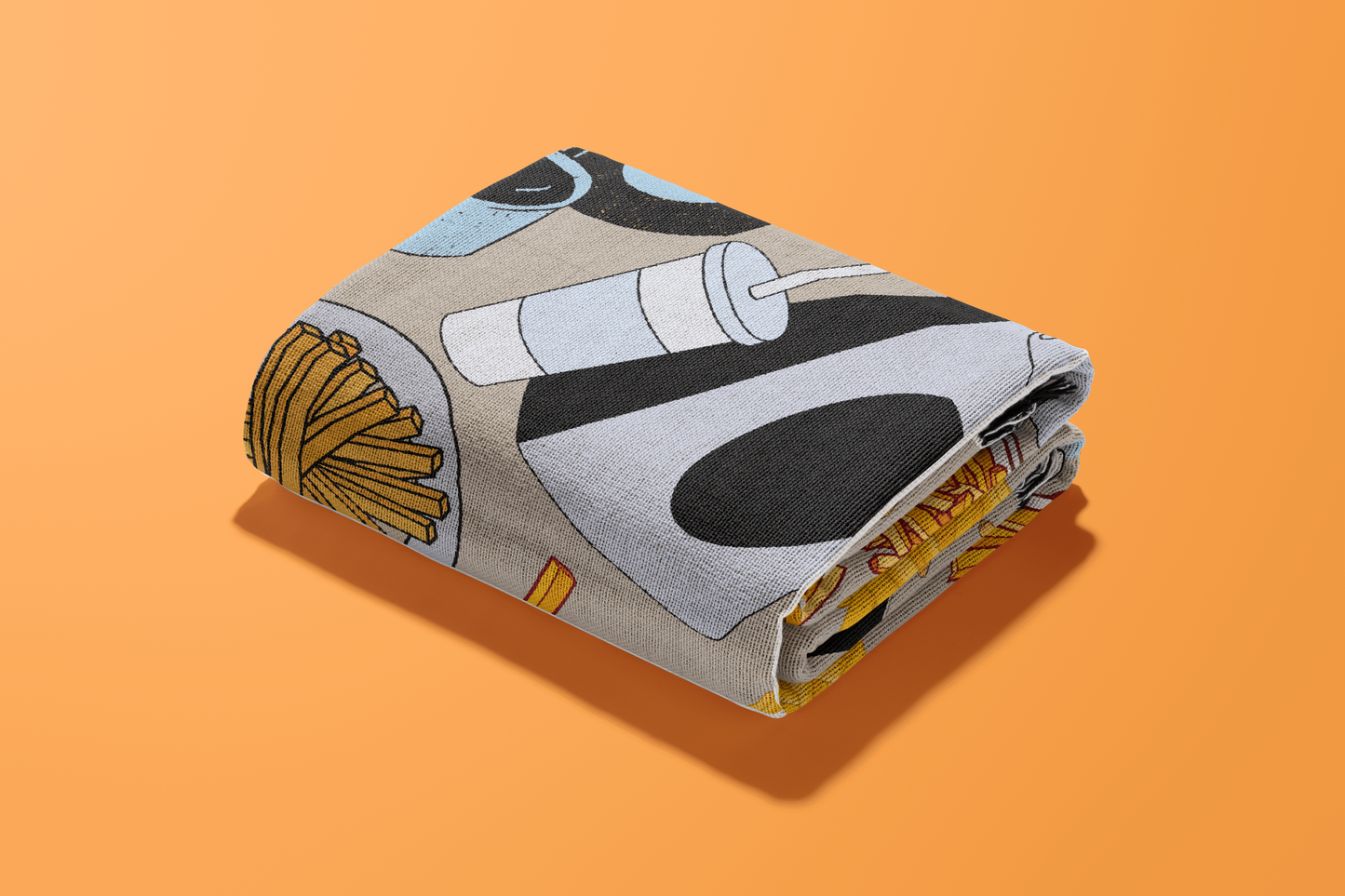 Can I get a side of fries with that - French Fries Custom Woven Blanket - Blue