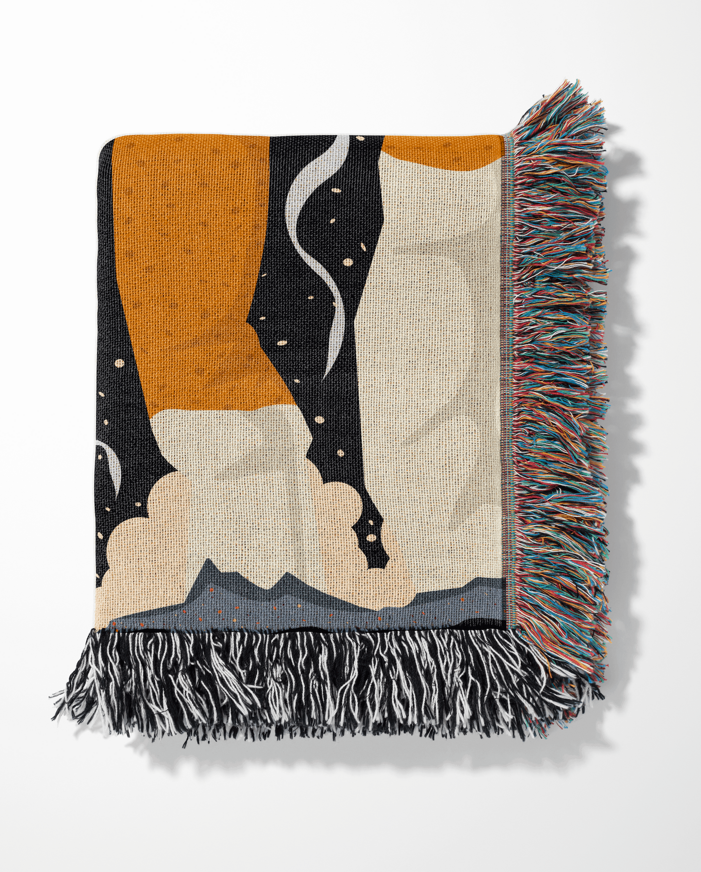 CanDo Cigarette Butt Woven Blanket- Black