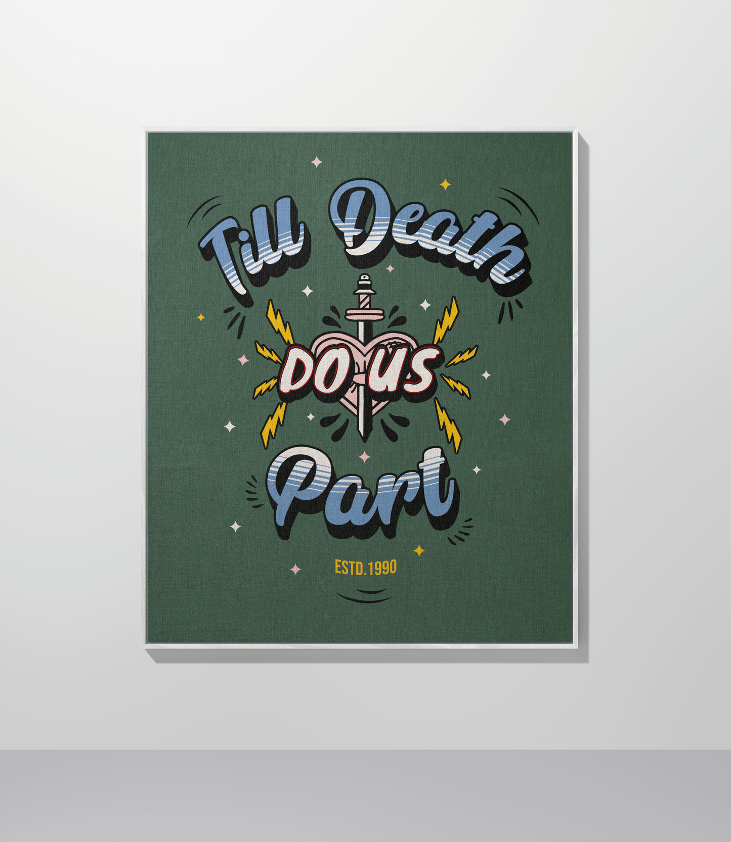 'Till Death Do Us Part' Woven Jacquard Throw Blanket with your Date, Year, Names or Text - Green