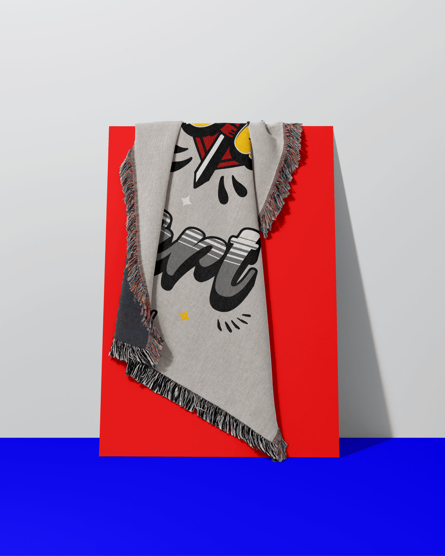 'Till Death Do Us Part' Woven Jacquard Throw Blanket with your Date, Year, Names or Text - Grey