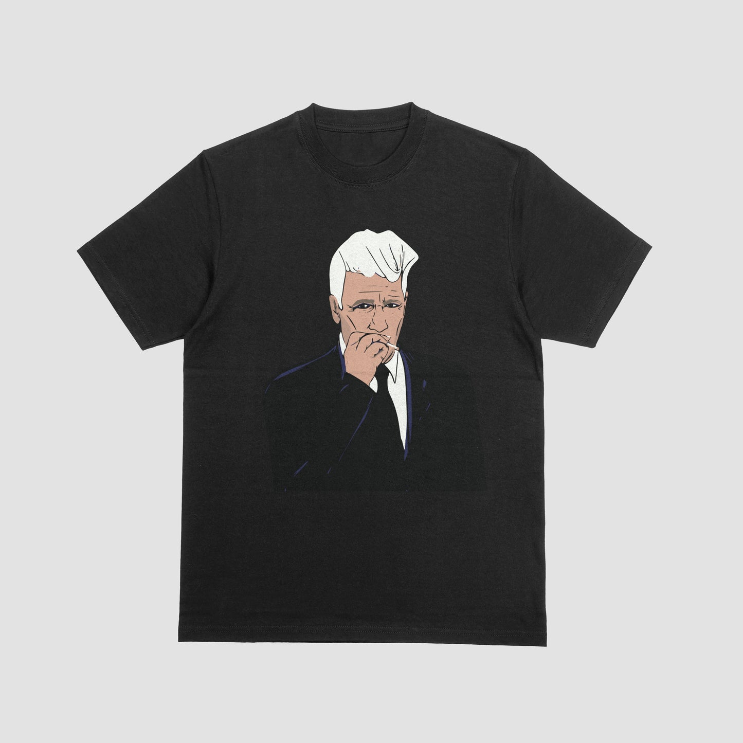 A portrait of David Lynch - Premium Unisex Oversized Boxy Tee
