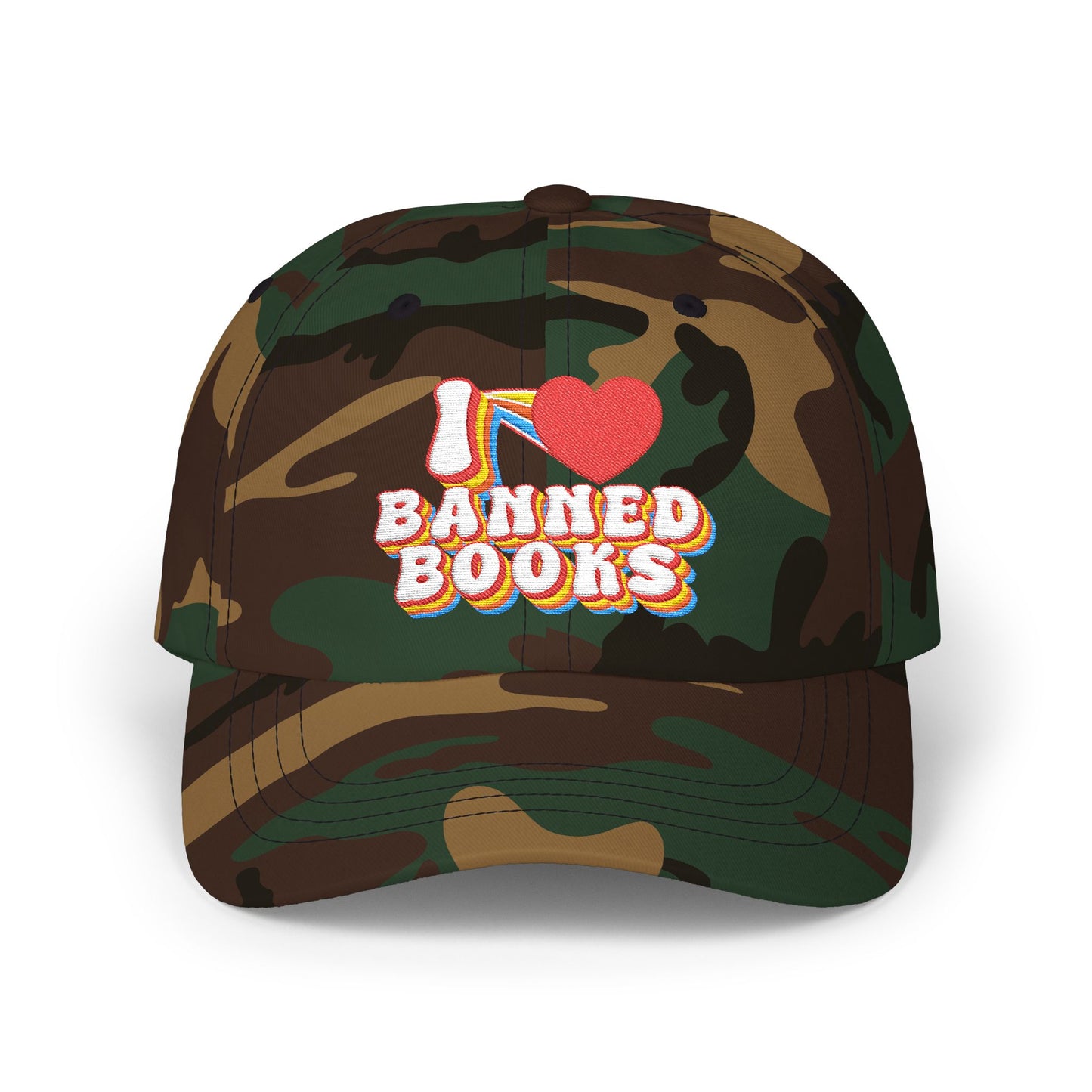 I LOVE Banned Books - Embroidered Unisex Classic Cotton Dad Hat