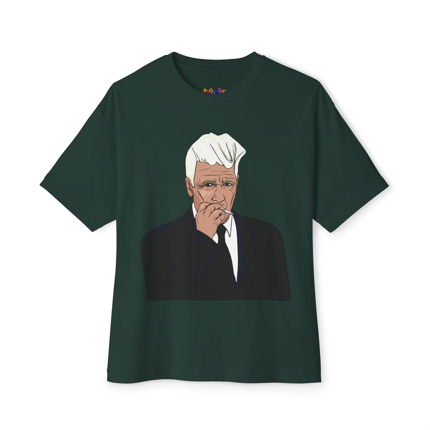 A portrait of David Lynch - Premium Unisex Oversized Boxy Tee