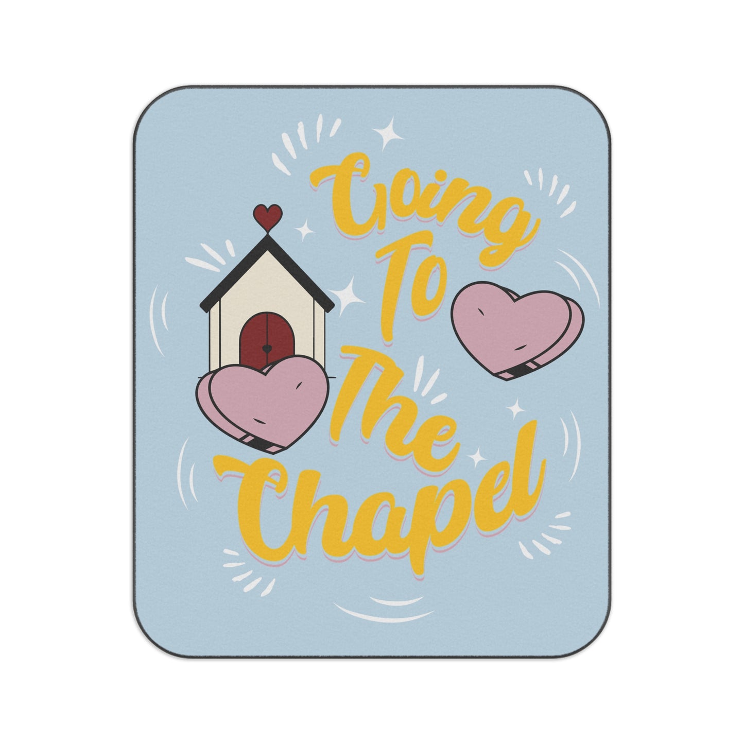 Going to the Chapel - Picnic Blanket with Carry Strap - Engagement gift - Bride to be, Couples - Romantic Outdoor Wedding Gift