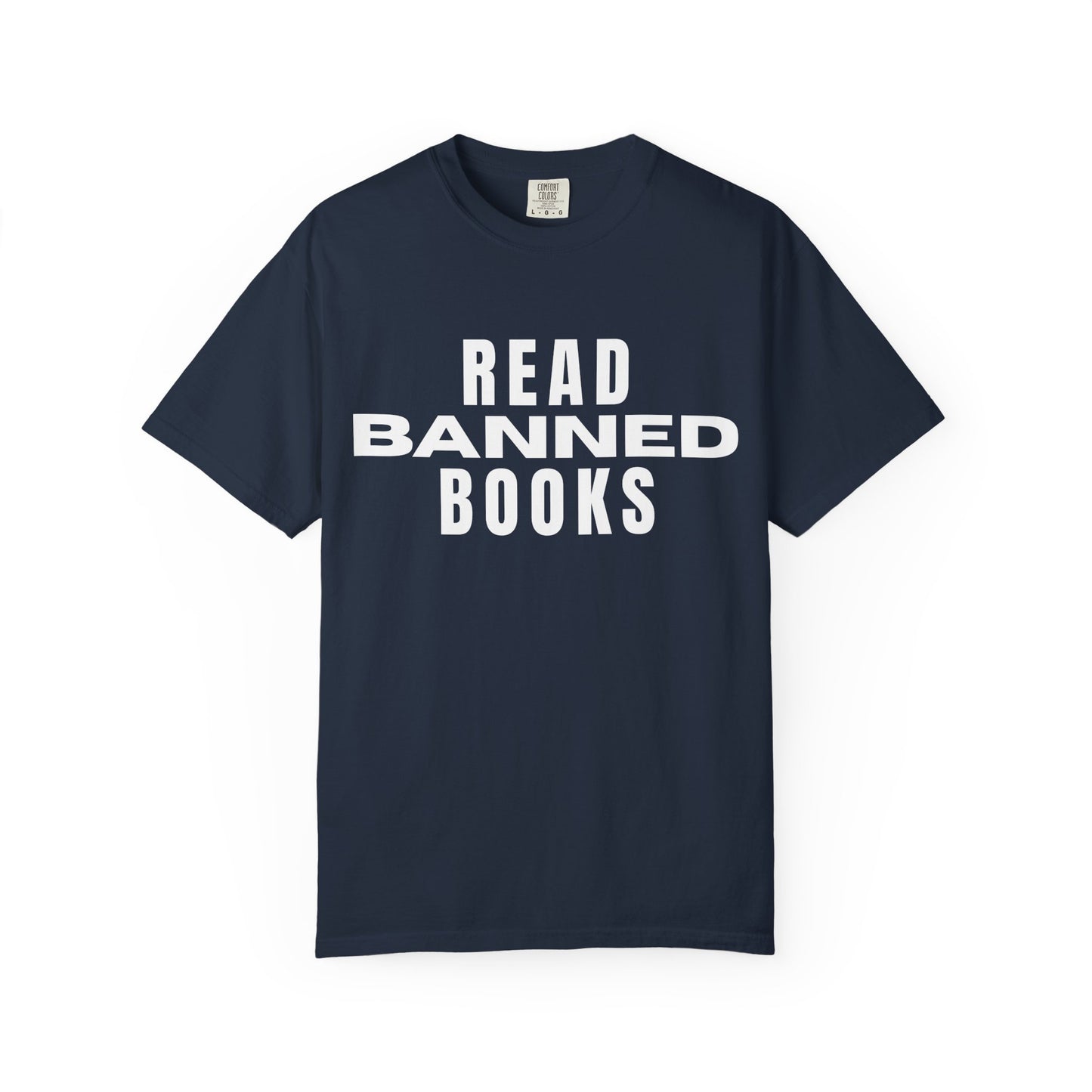 "Read Banned Books" - Unisex Premium Garment Dye T-Shirt - 32 Color Options