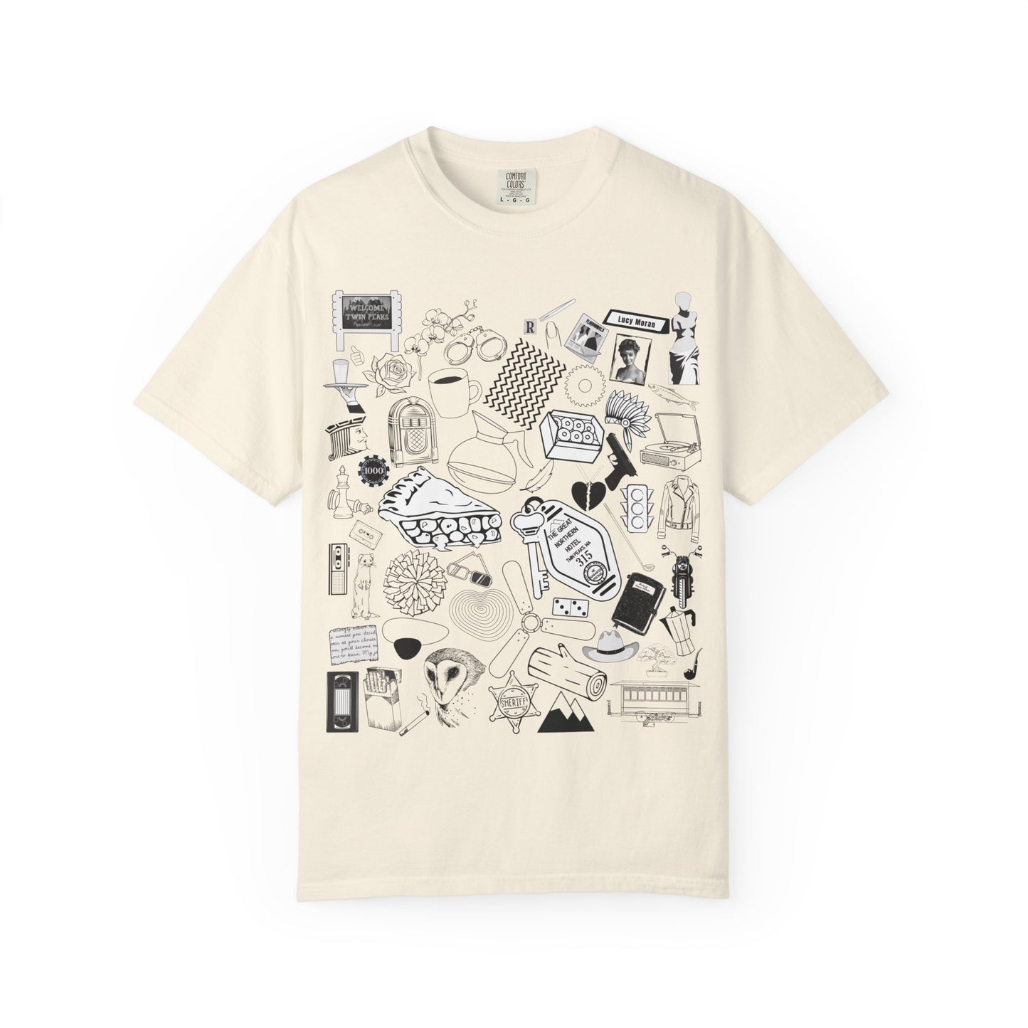For the Love of Lynch - Unisex Peaks Collage T-Shirt