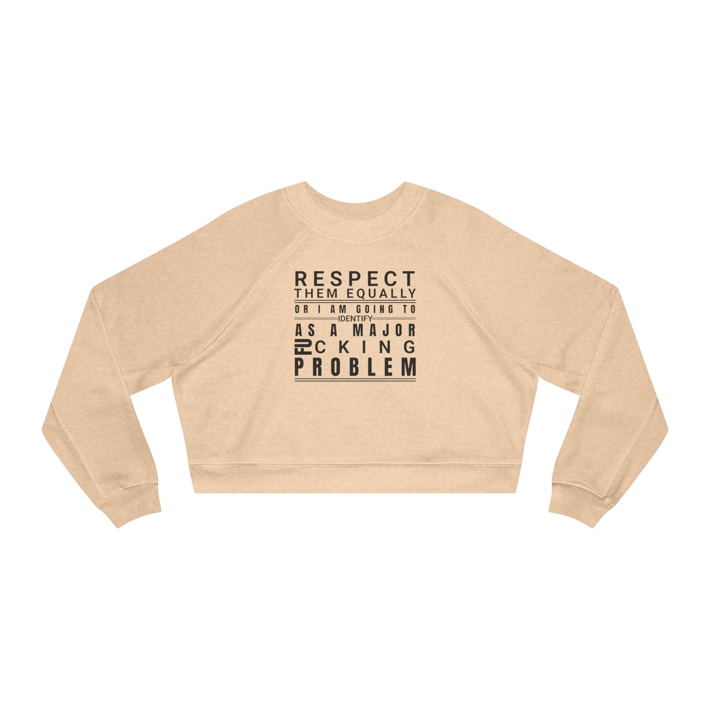 Respect Them Boxy Crop Crewneck Pullover Sweatshirt - 4 Colors