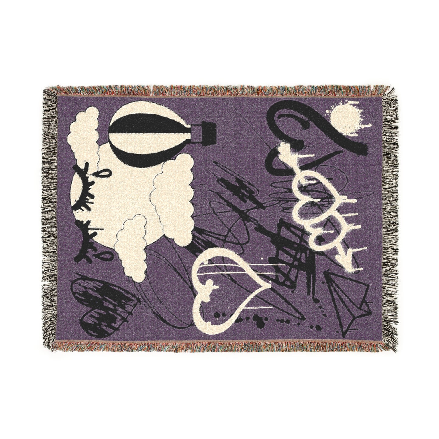 Banned Art - Woven Tapestry Throw Blanket - Vintage Grape