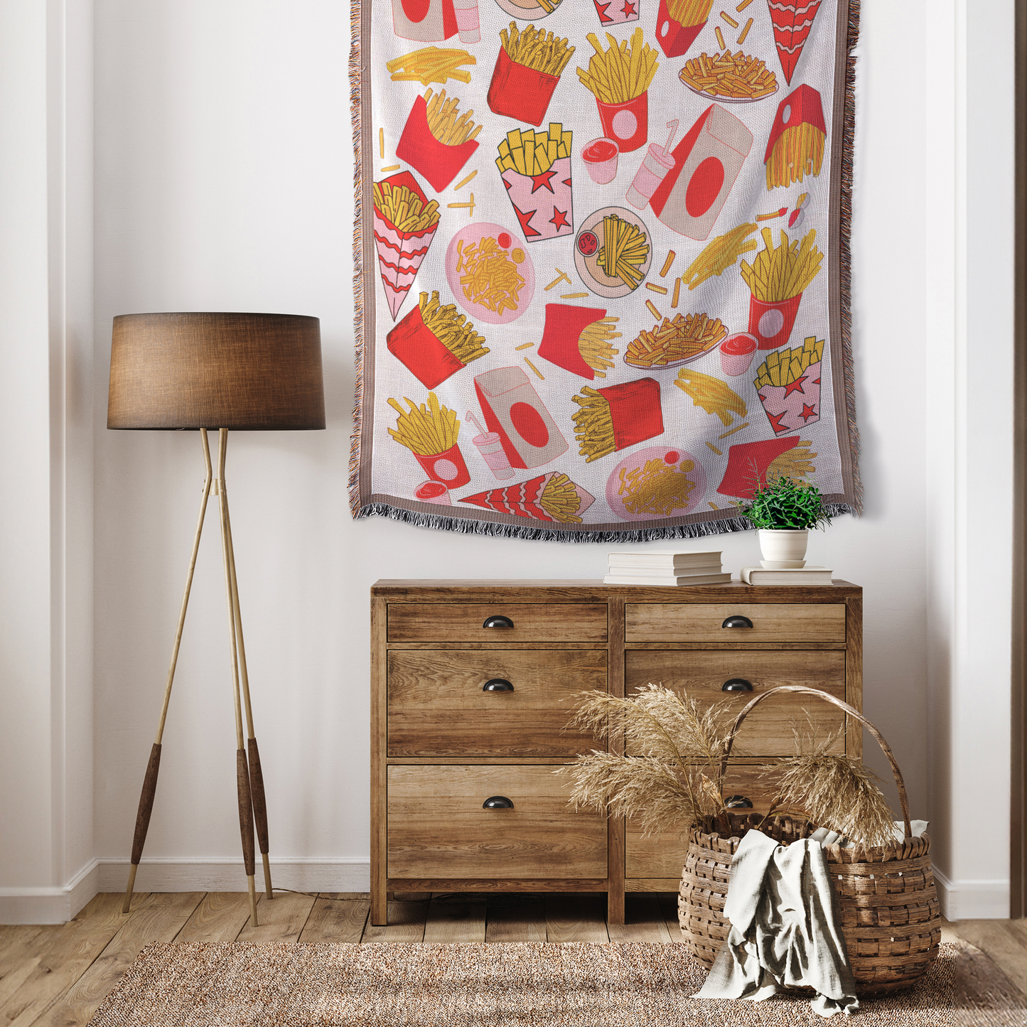 Can I get a some of fries with that - French Fries Custom Woven Blanket