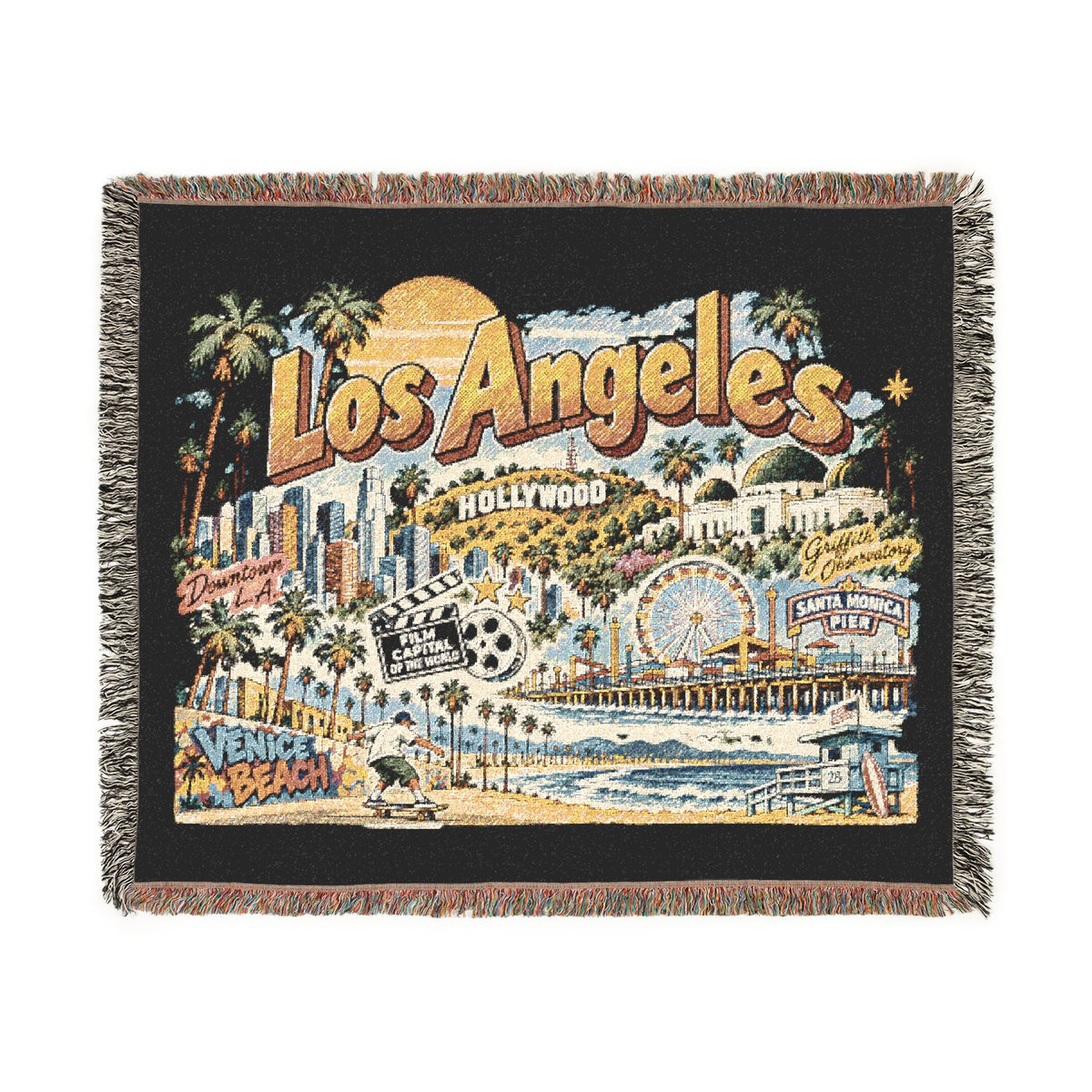 Los Angeles Cityscape Woven Blanket