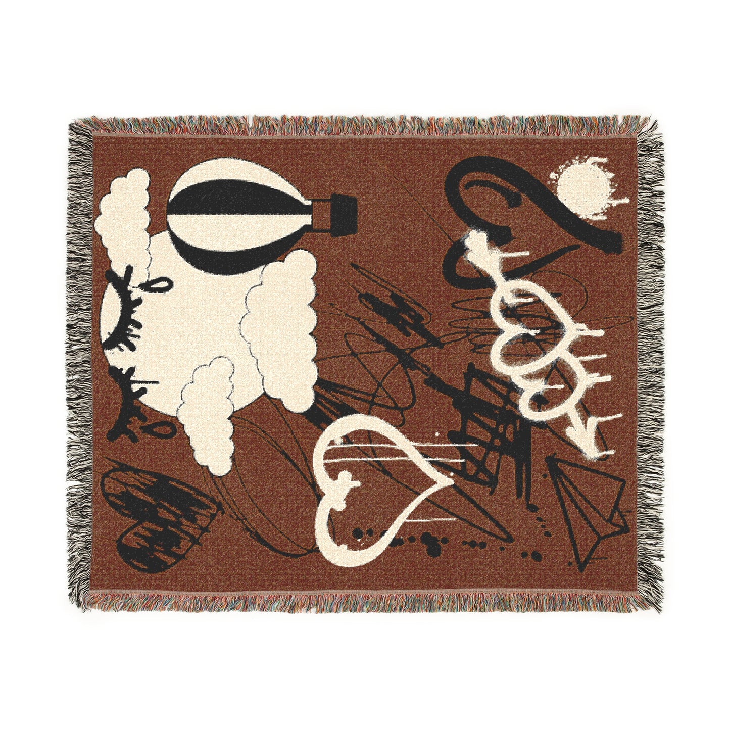 Banned Art - Woven Tapestry Throw Blanket - Chocolate