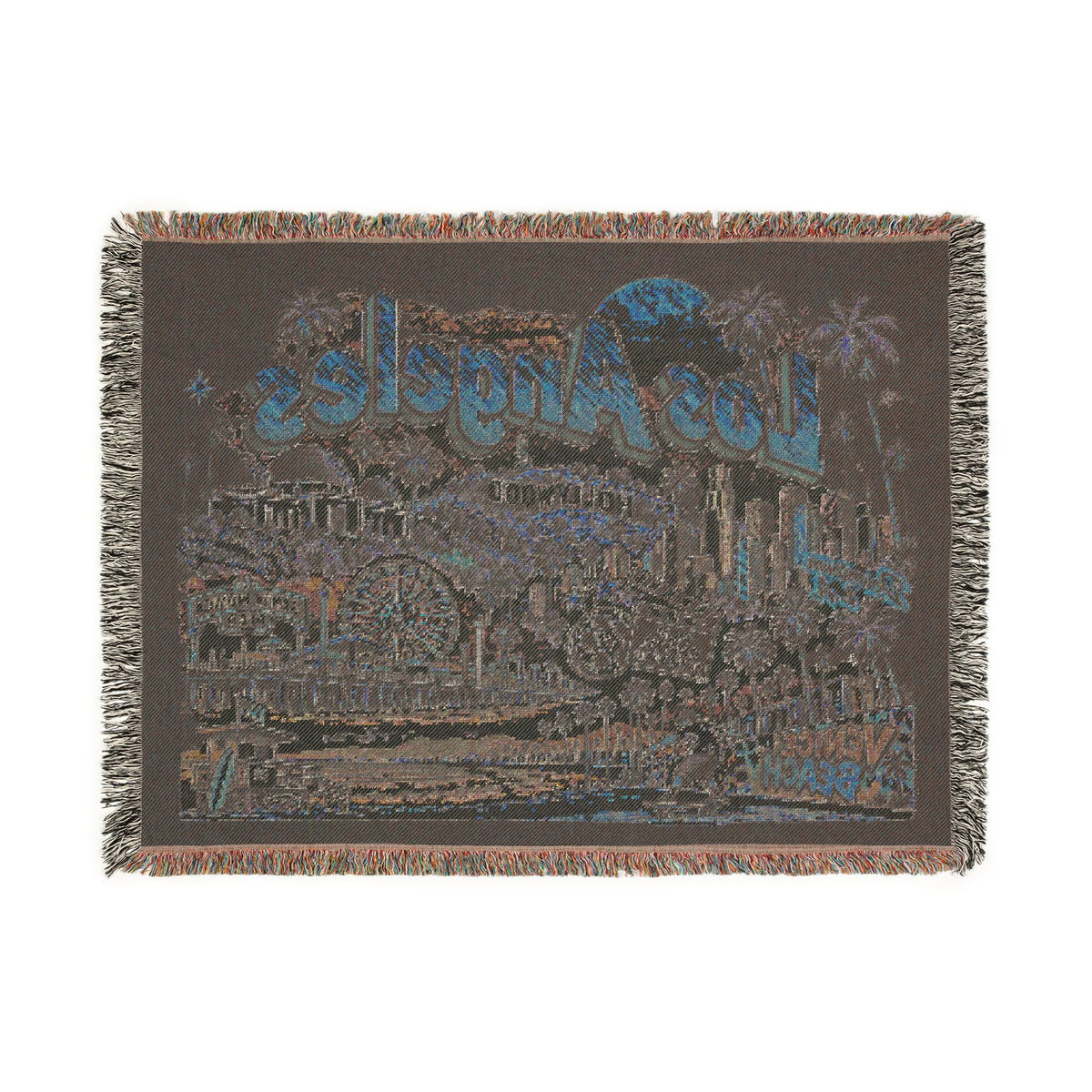 Los Angeles Cityscape Woven Blanket