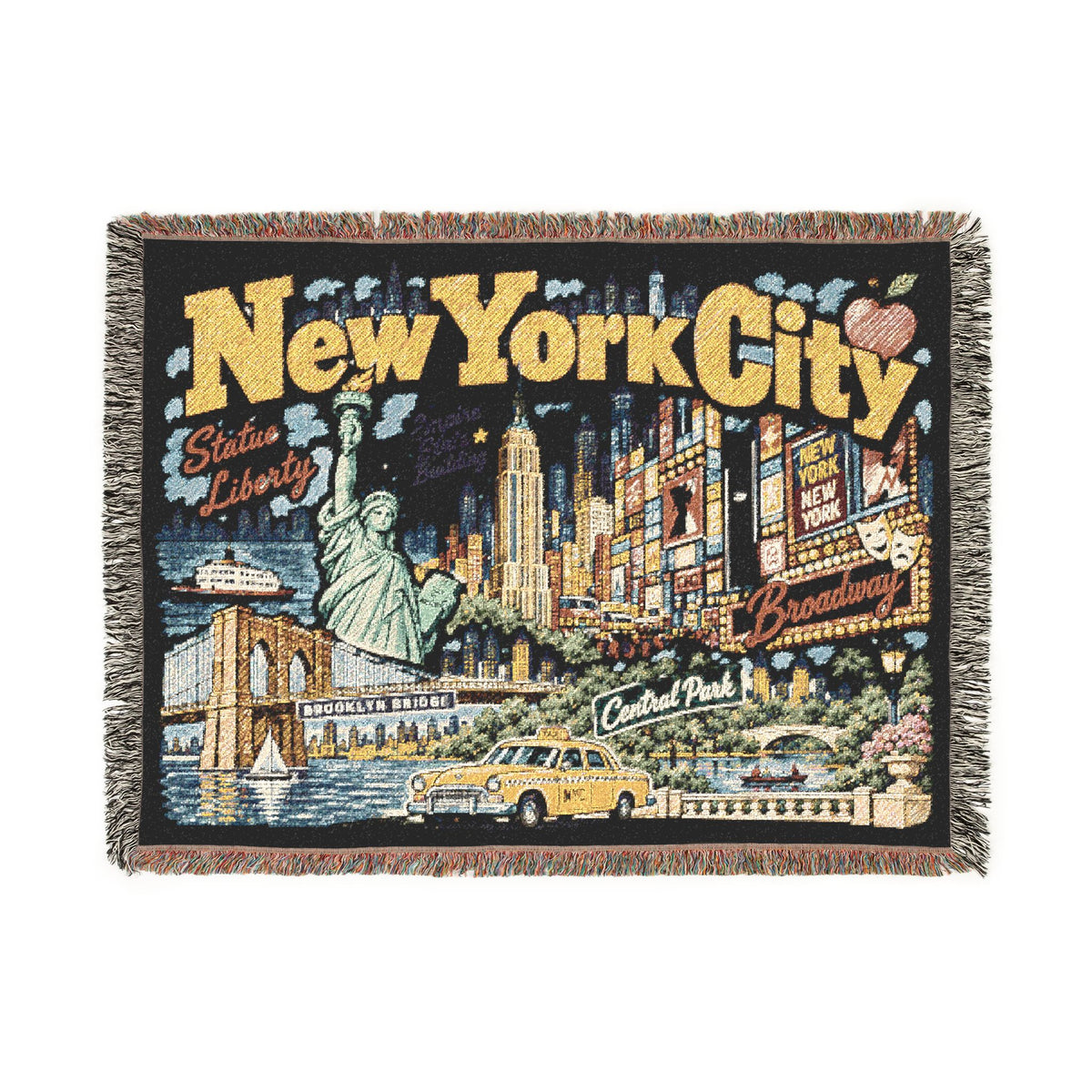 New York City Skyline Woven Blanket