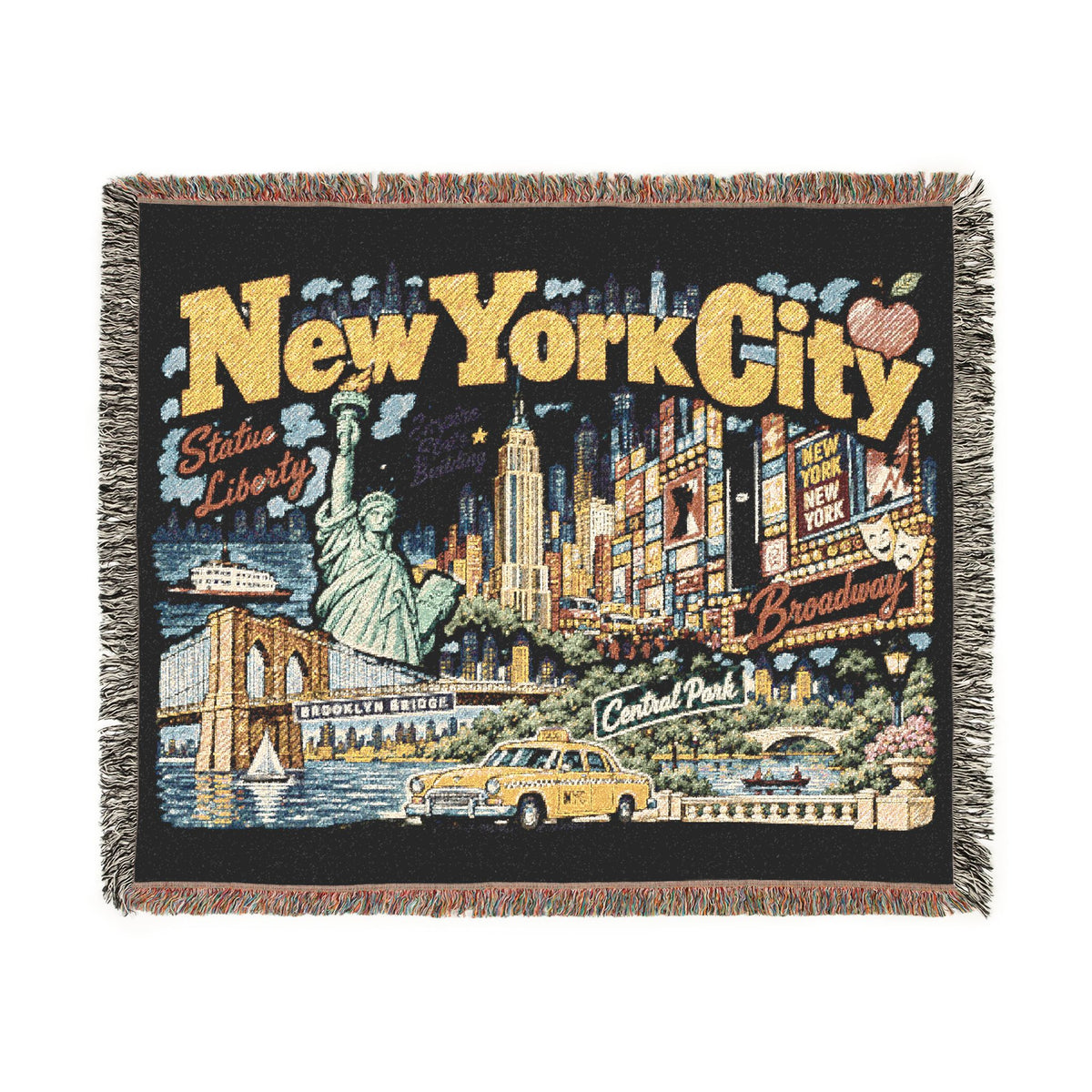 New York City Skyline Woven Blanket