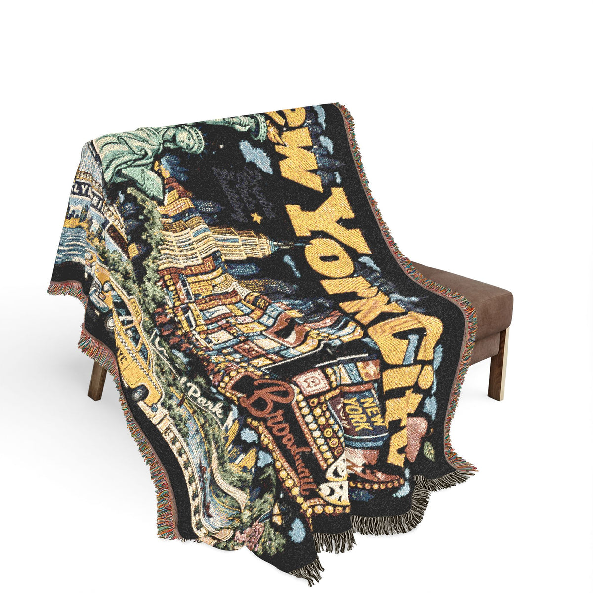 New York City Skyline Woven Blanket