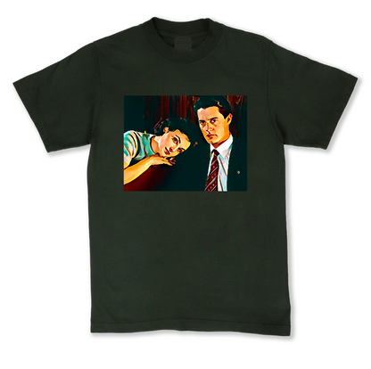 Portrait of Audrey & Cooper - Premium Unisex Oversized Boxy Tee