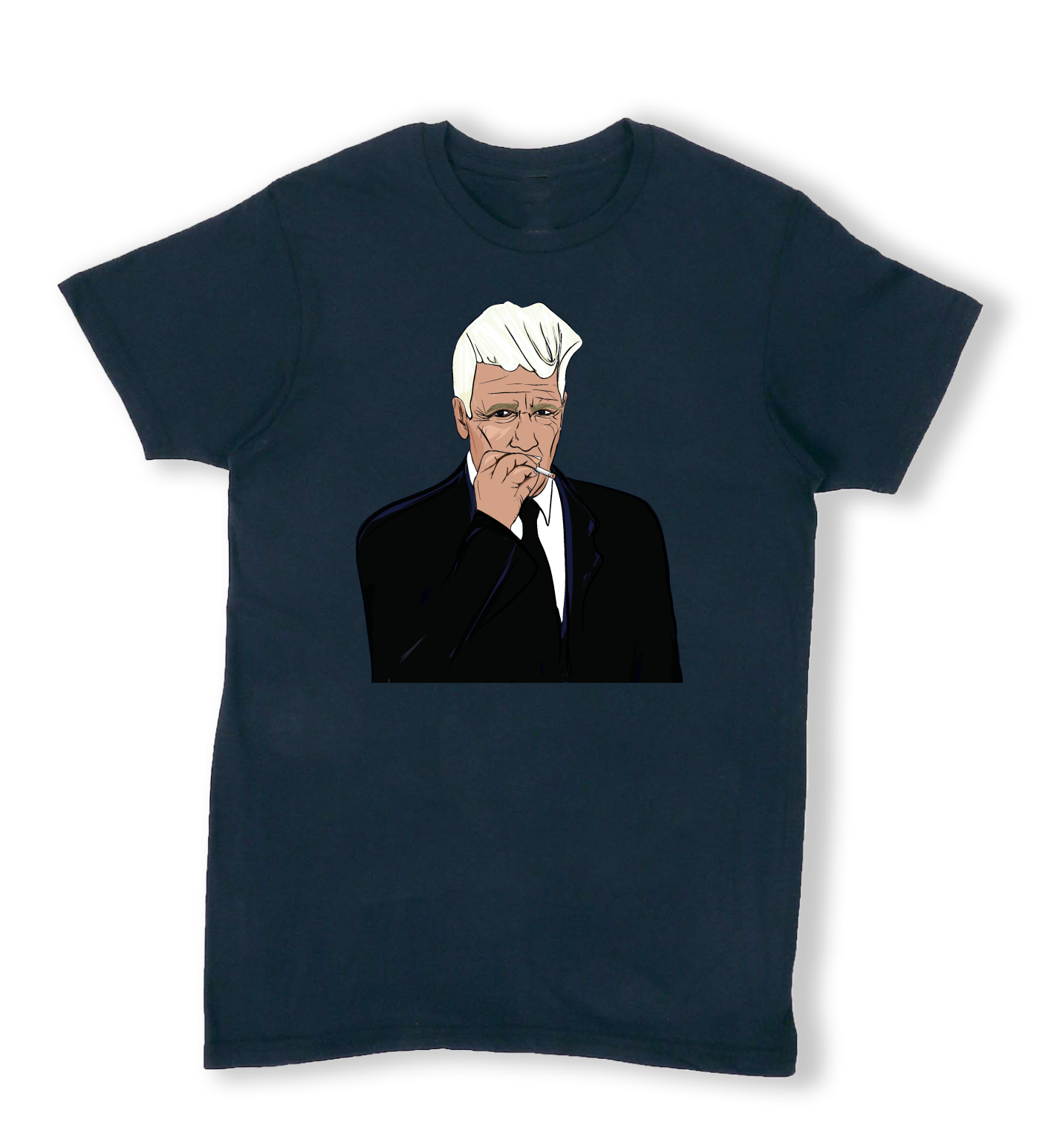 A portrait of David Lynch - Premium Unisex Oversized Boxy Tee