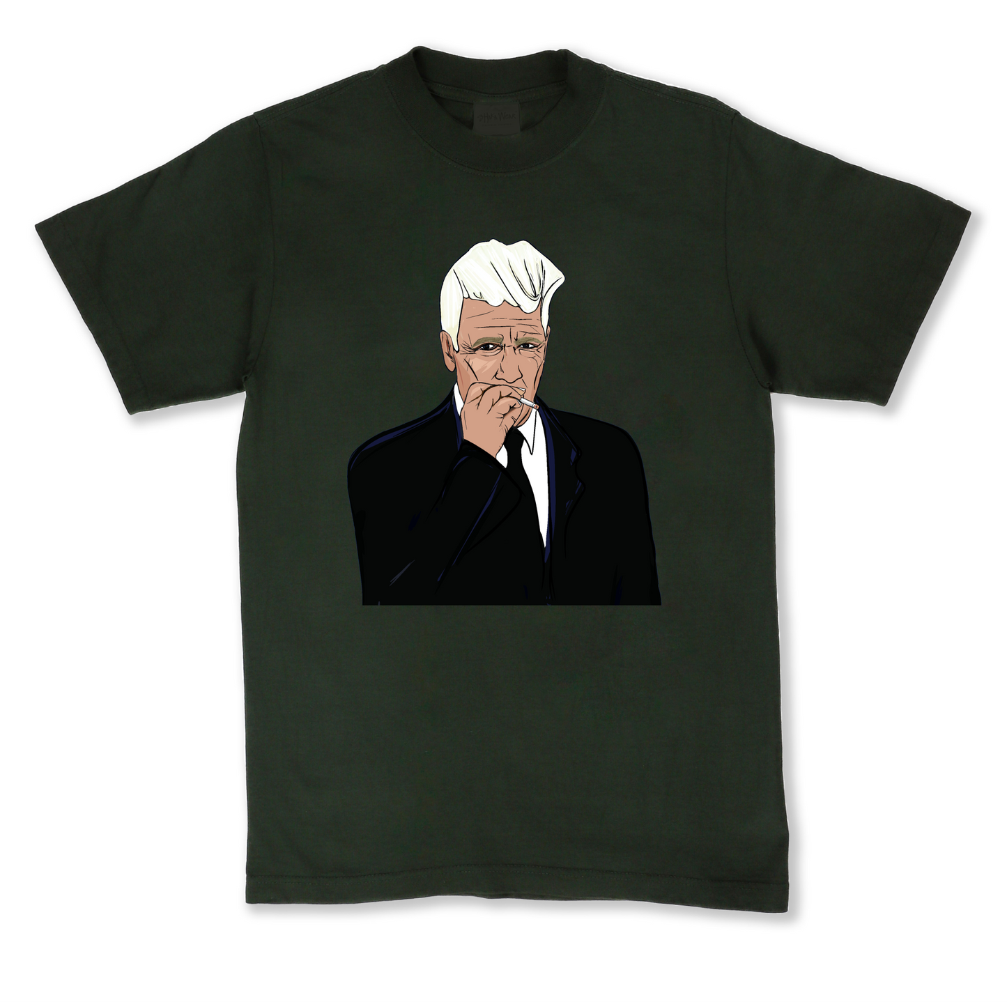 A portrait of David Lynch - Premium Unisex Oversized Boxy Tee