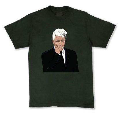 A portrait of David Lynch - Premium Unisex Oversized Boxy Tee