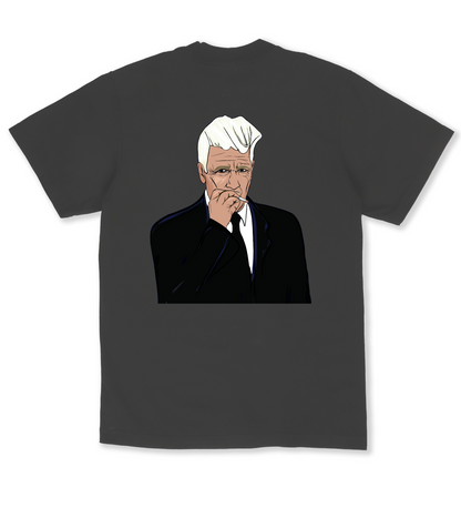A portrait of David Lynch - Premium Unisex Oversized Boxy Tee