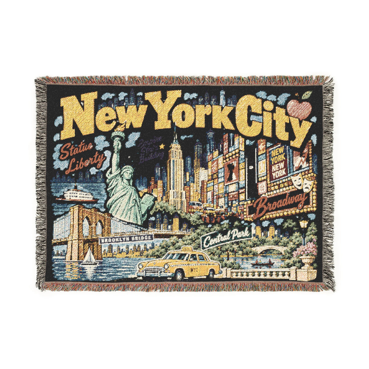 New York City Skyline Woven Blanket