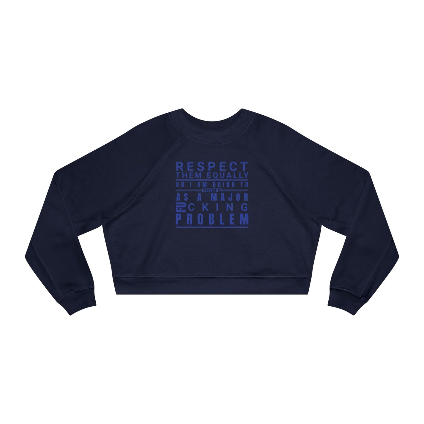 Respect Them Boxy Crop Crewneck Pullover Sweatshirt - 4 Colors