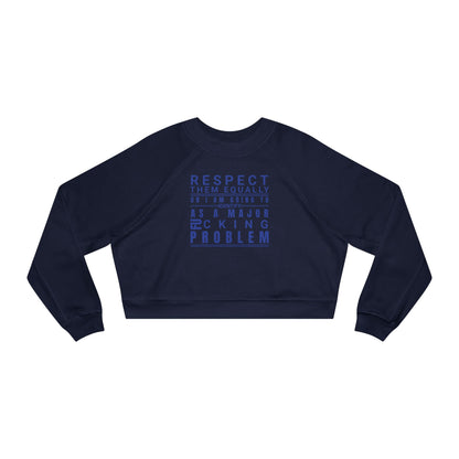 Respect Them Boxy Crop Crewneck Pullover Sweatshirt - 4 Colors