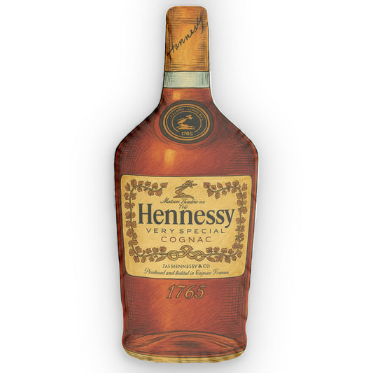 Unique Hennessy Cognac Bottle Custom Shaped Pillows