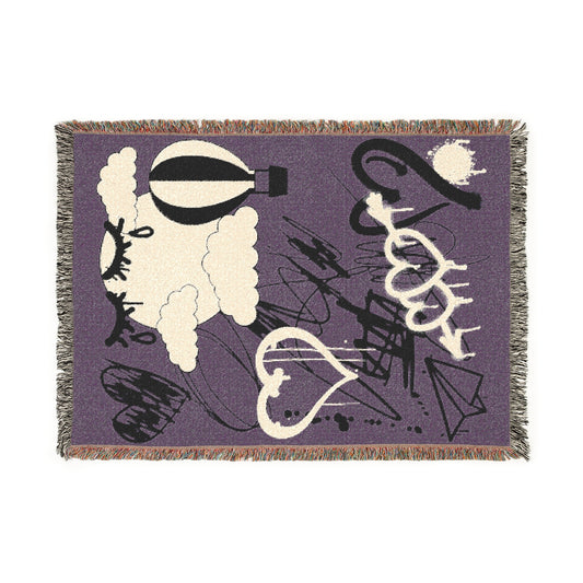 Banned Art - Woven Tapestry Throw Blanket - Vintage Grape