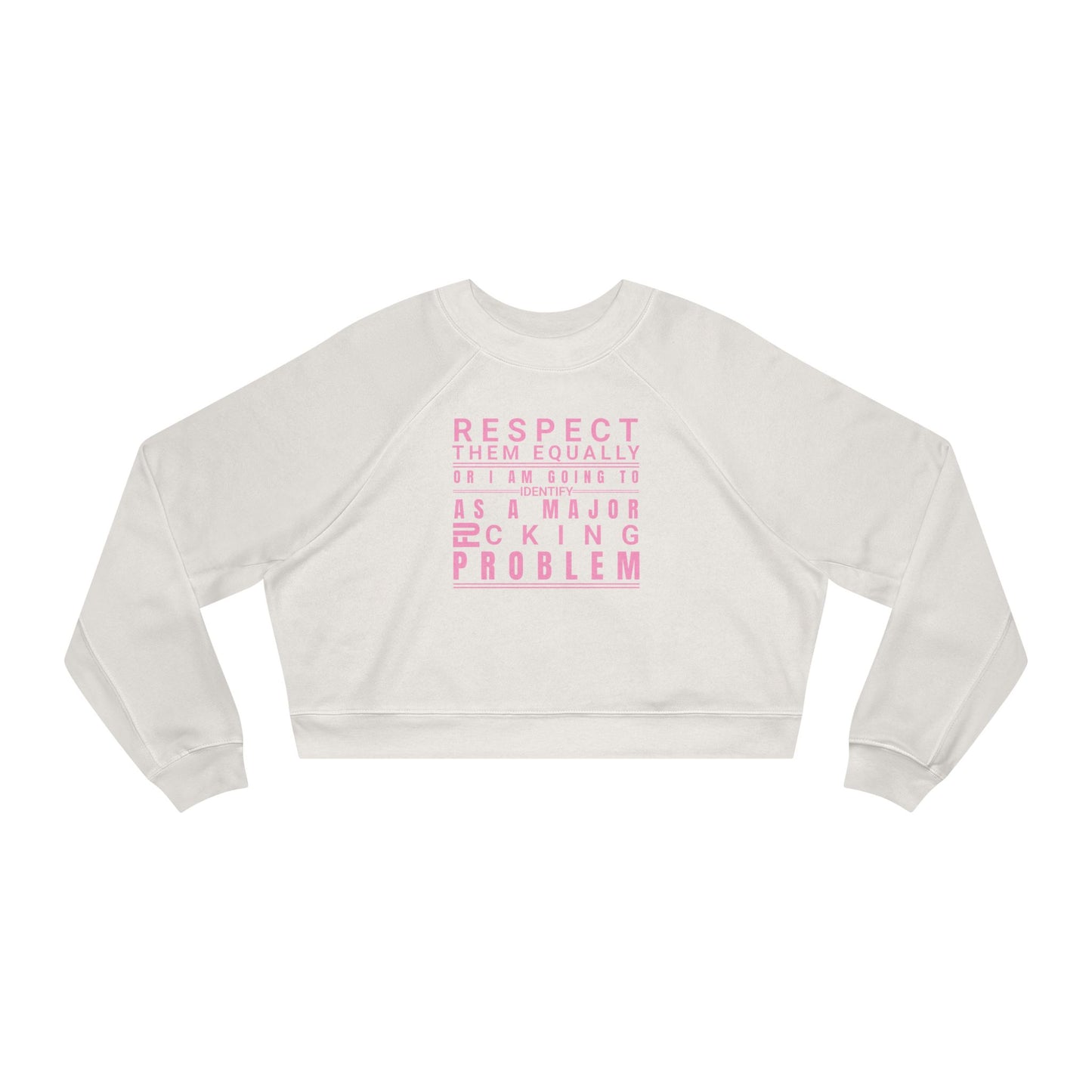 Respect Them Boxy Crop Crewneck Pullover Sweatshirt - 4 Colors