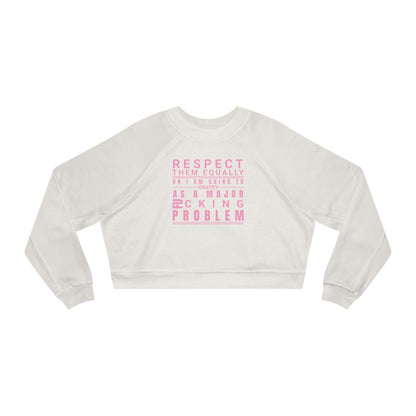Respect Them Boxy Crop Crewneck Pullover Sweatshirt - 4 Colors