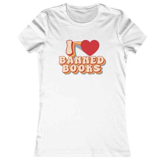 I LOVE BANNED BOOKS - Ribbed Baby Tee - Bringing attention to the over 10,000 books that have been banned in the past year