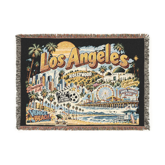 Los Angeles Cityscape Woven Blanket