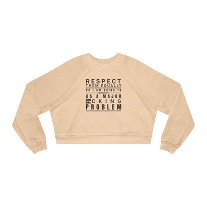 Respect Them Boxy Crop Crewneck Pullover Sweatshirt - 4 Colors