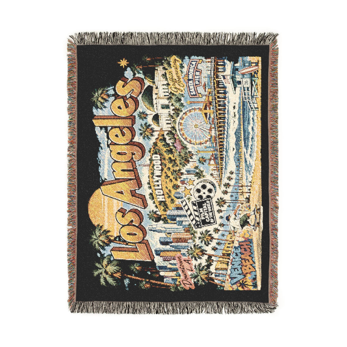 Los Angeles Cityscape Woven Blanket