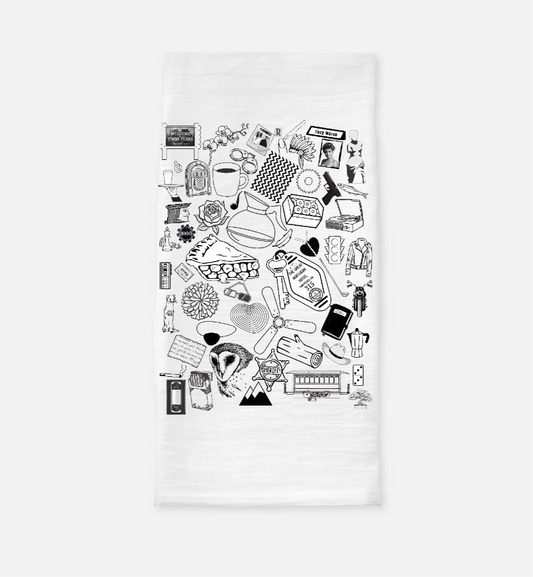 For the Love of Peaks - Tea Towel (Flour Sack)