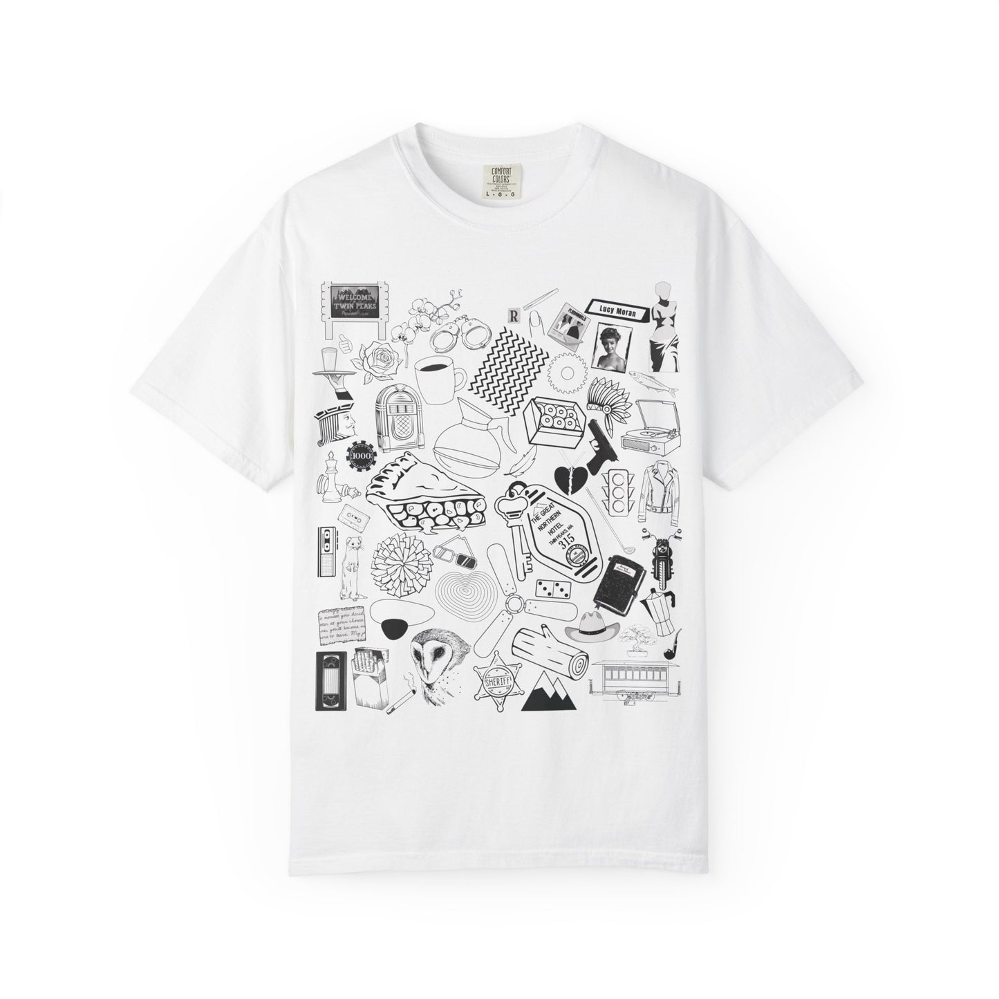 For the Love of Lynch - Unisex Peaks Collage T-Shirt