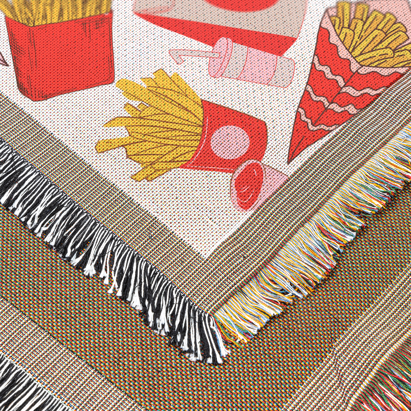 Can I get a some of fries with that - French Fries Custom Woven Blanket