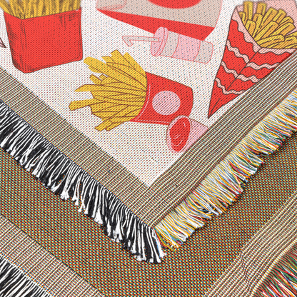 Can I get a some of fries with that - French Fries Custom Woven Blanket