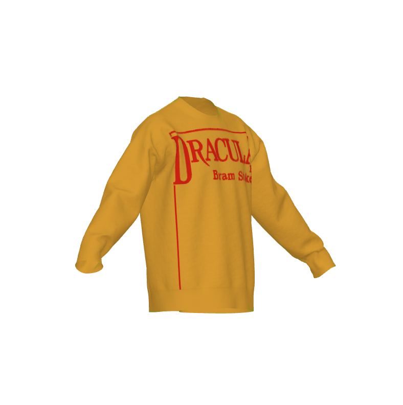 Unisex Dracula Vintage Book Cover Relaxed Knit Sweater - Halloween