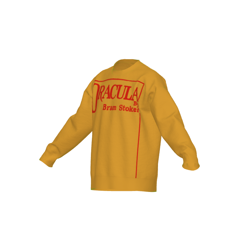 Unisex Dracula Vintage Book Cover Relaxed Knit Sweater - Halloween