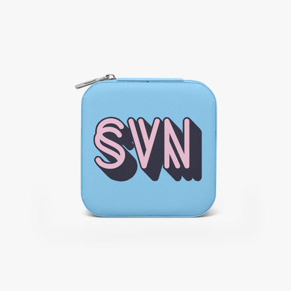 Monogram Personalized Custom Vegan Leather Travel Jewelry Box