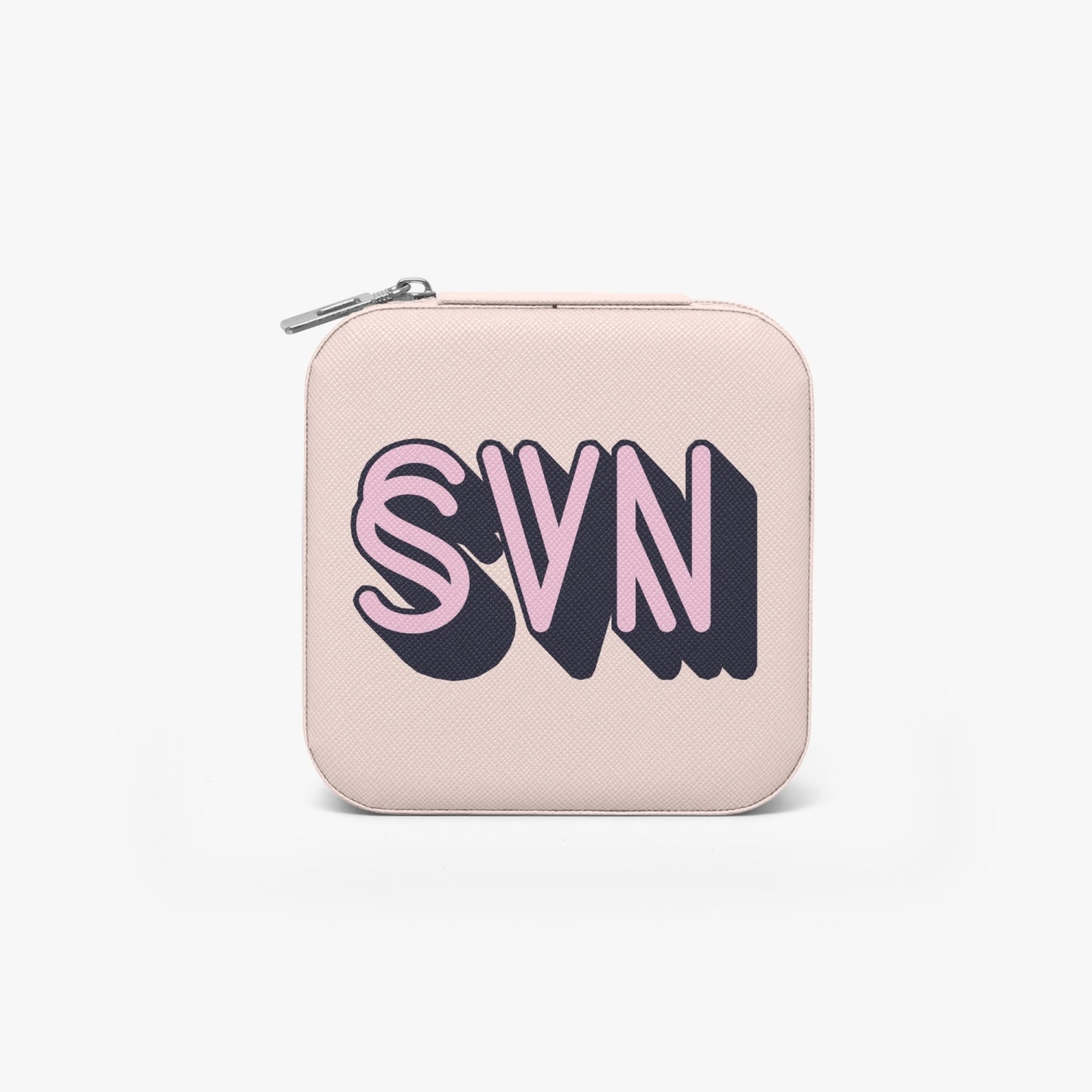 Monogram Personalized Custom Vegan Leather Travel Jewelry Box