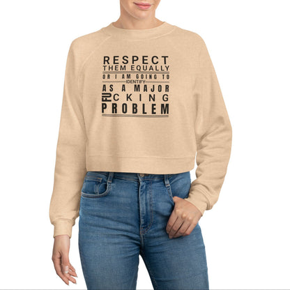Respect Them Boxy Crop Crewneck Pullover Sweatshirt - 4 Colors